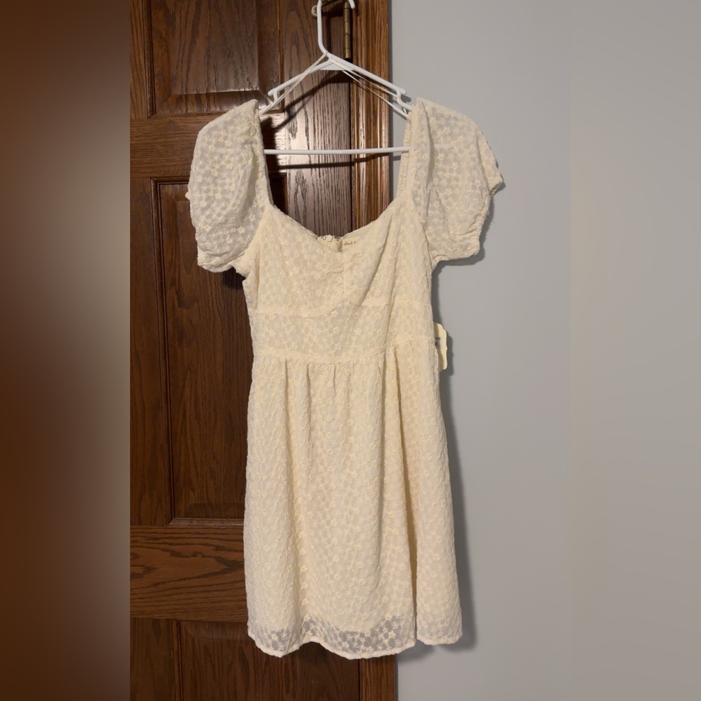 Altar’d State women’s cream puff sleeve mini dress